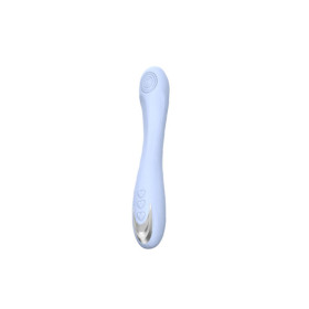 Vibromasseur silicone 10 modes de vibration USB bleu 